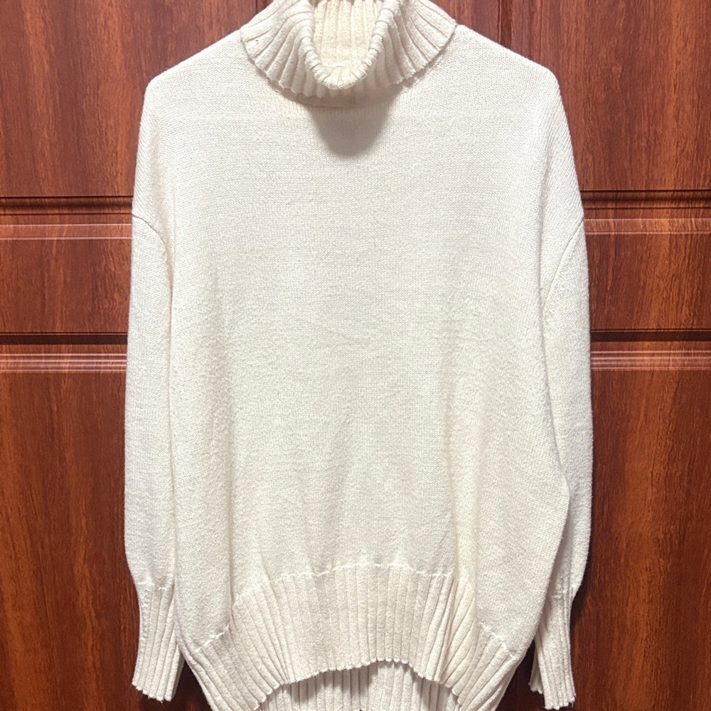 a new day Cream Turtleneck Sweater